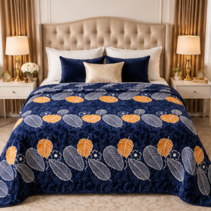 cloudy ac fleece blanket deep royal blue