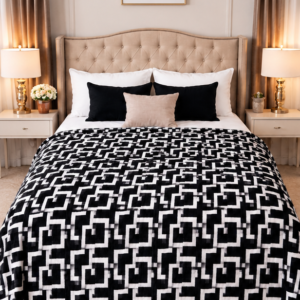 cloudy ac fleece blanket chocolate brown