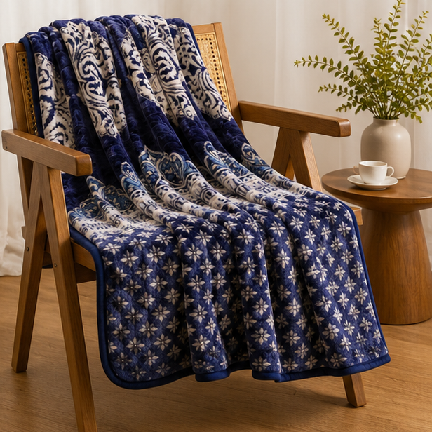 cloudy ac fleece blanket navy blue with orange leaves cloudy ac fleece blanket navy blue with orange leaves