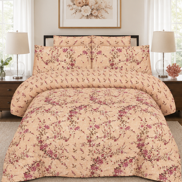 printed pure cotton bedsheet dusty rose printed pure cotton bedsheet dusty rose