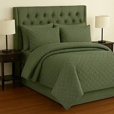 elegant olive green bedspread set