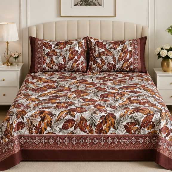 crystal cotton lifetime bedsheet brown and rust crystal cotton lifetime bedsheet brown and rust