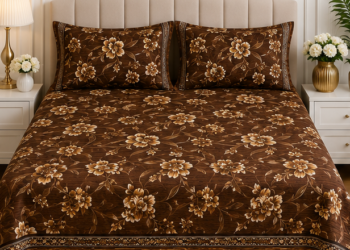 Crystal Cotton Lifetime Bedsheet Brown